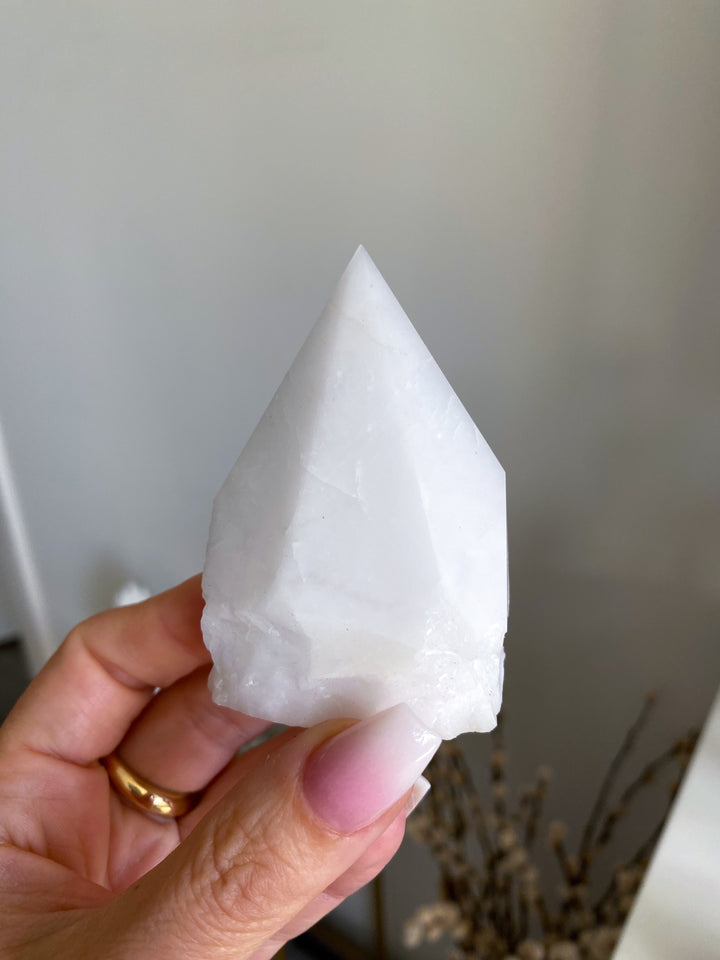 White Aventurine Top Polish Tower