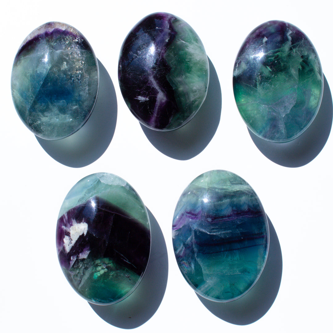 Inclusion Rainbow Fluorite Palm Stone