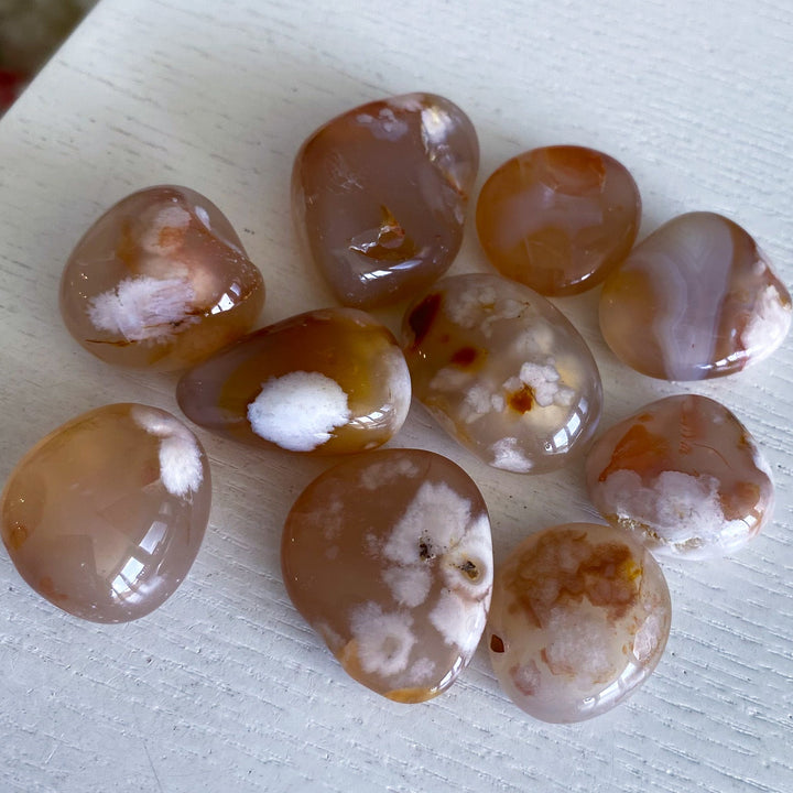 Red Flower Agate Tumble