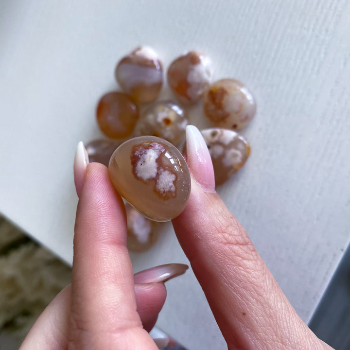 Red Flower Agate Tumble