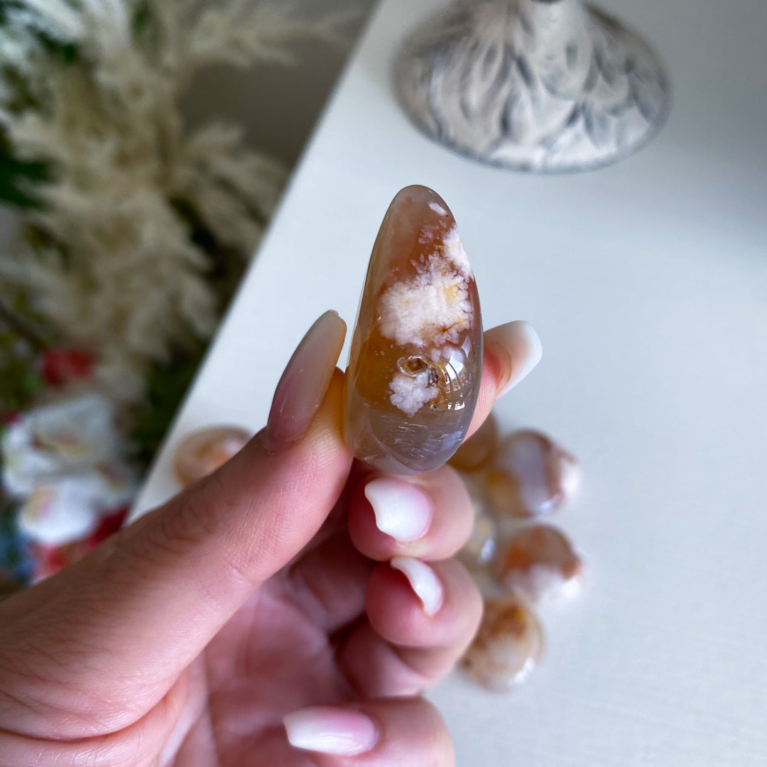 Red Flower Agate Tumble