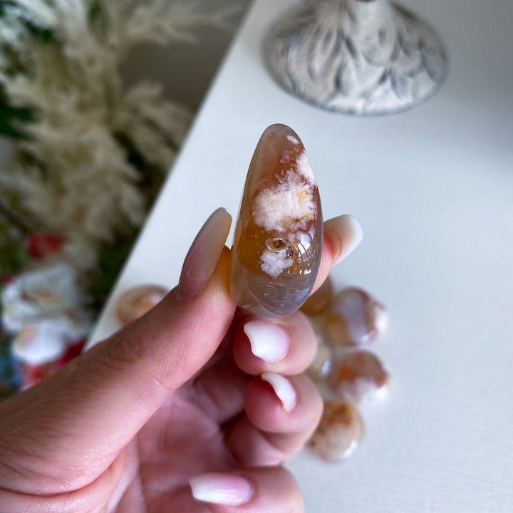 Red Flower Agate Tumble