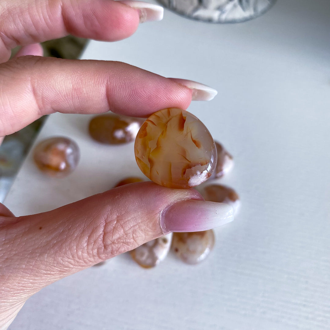 Red Flower Agate Tumble