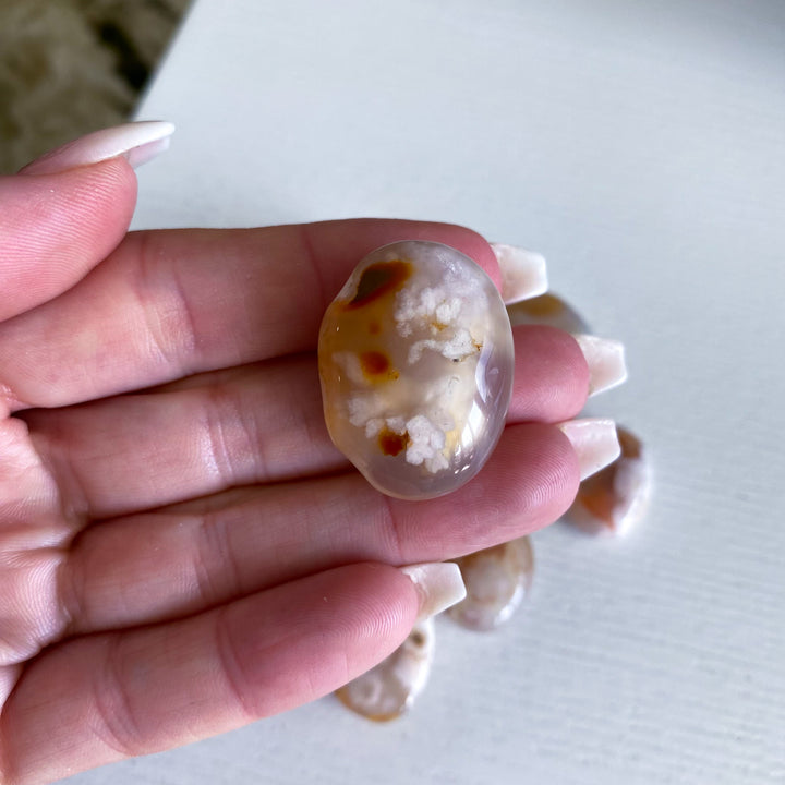 Red Flower Agate Tumble