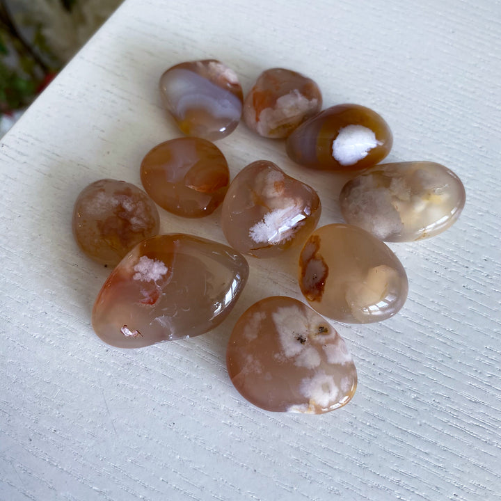 Red Flower Agate Tumble