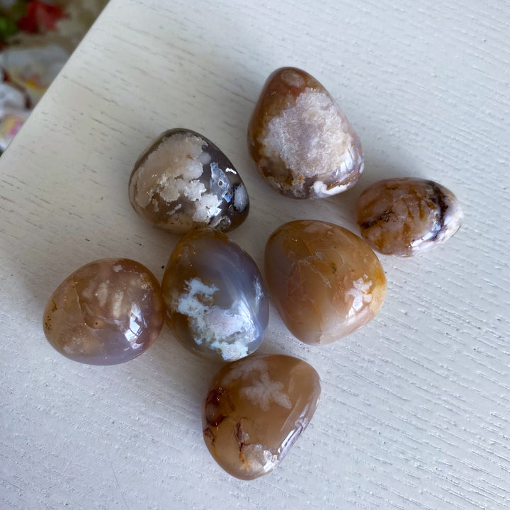 B Quality Flower Agate Tumble