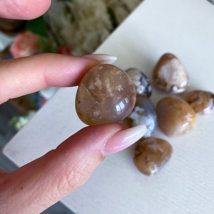 B Quality Flower Agate Tumble
