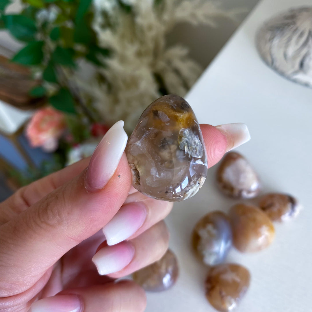 B Quality Flower Agate Tumble