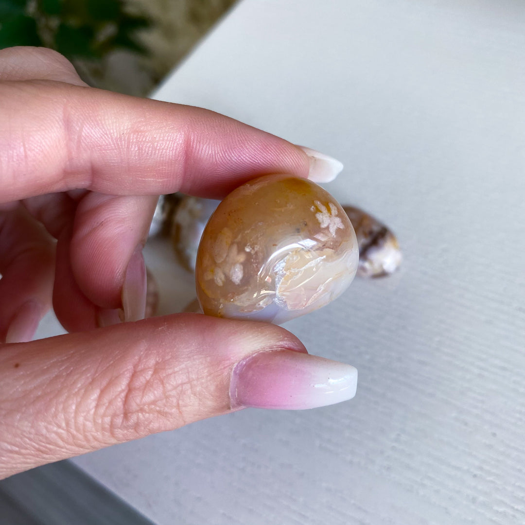 B Quality Flower Agate Tumble