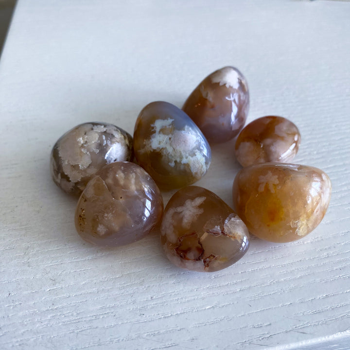 B Quality Flower Agate Tumble