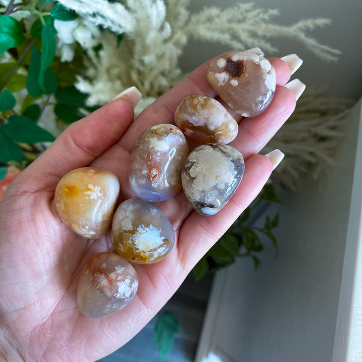 B Quality Flower Agate Tumble