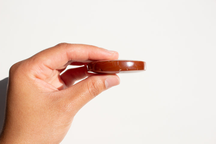Smooth, Flat Carnelian Palm Stone