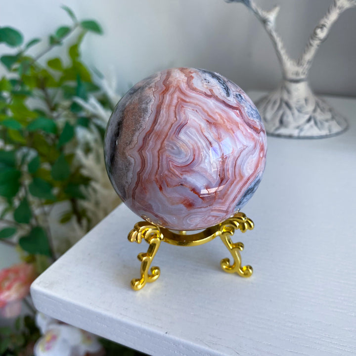 Mexican Crazy Lace Agate Sphere 