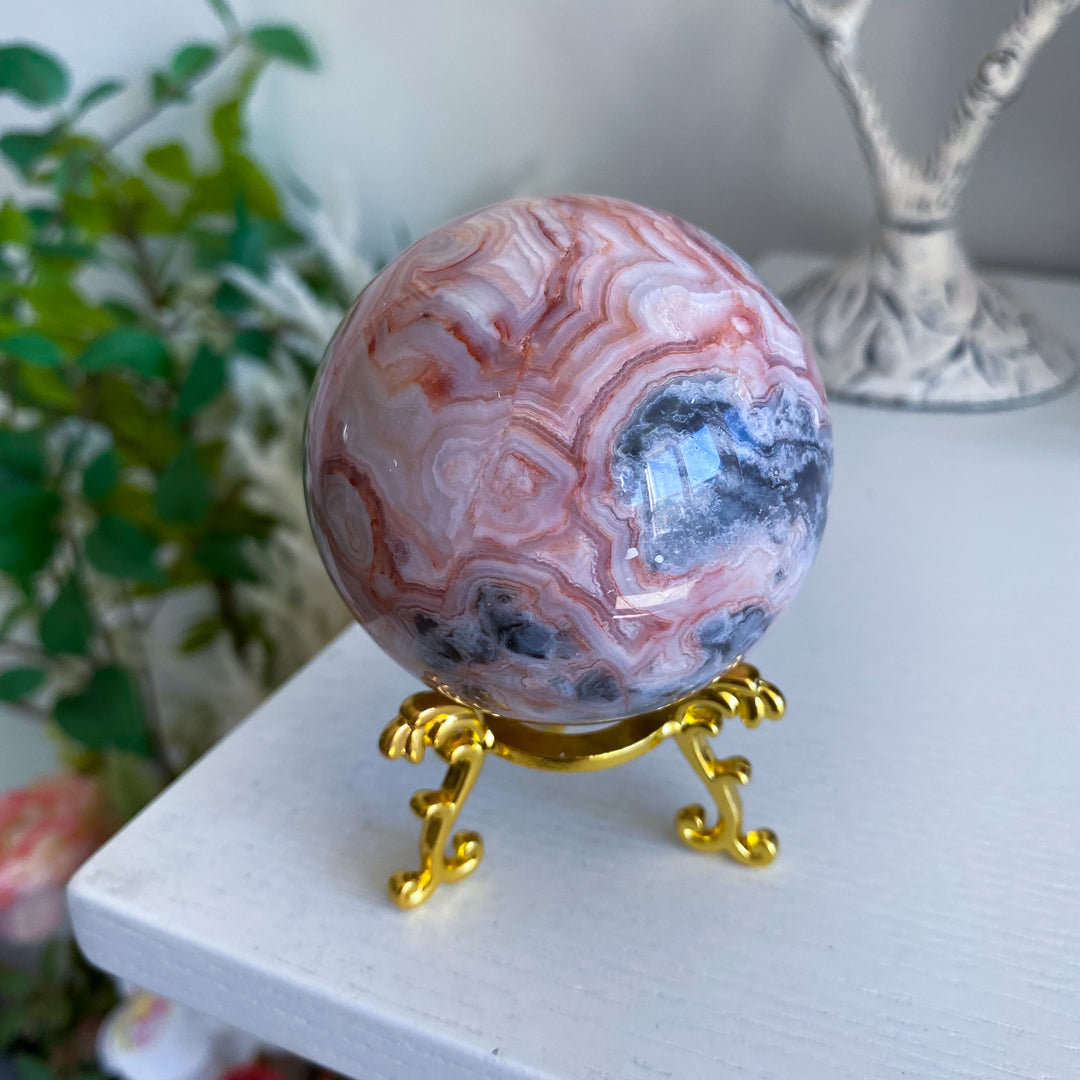 Mexican Crazy Lace Agate Sphere 