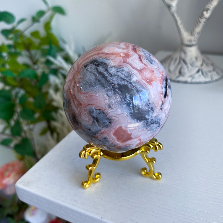 Mexican Crazy Lace Agate Sphere 