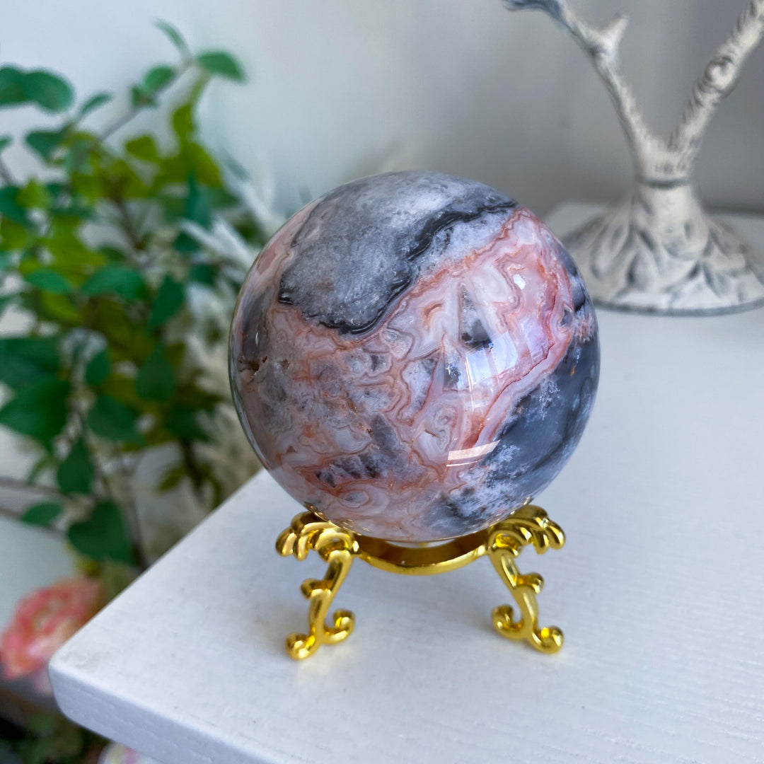 Mexican Crazy Lace Agate Sphere 