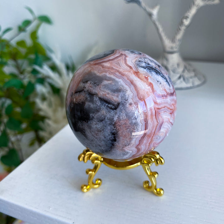 Mexican Crazy Lace Agate Sphere 