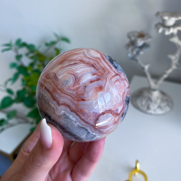 Mexican Crazy Lace Agate Sphere 