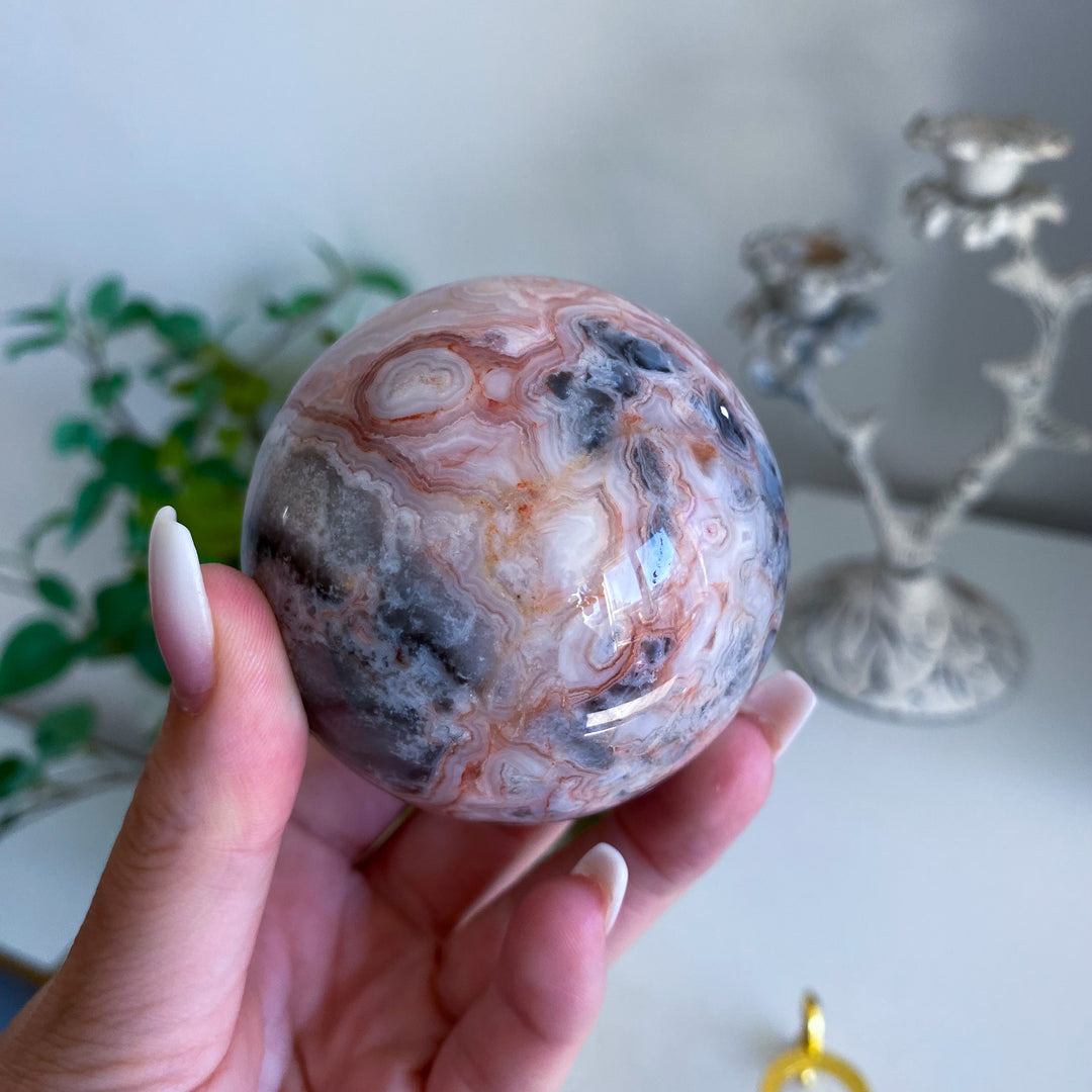 Mexican Crazy Lace Agate Sphere 
