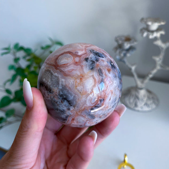 Mexican Crazy Lace Agate Sphere 