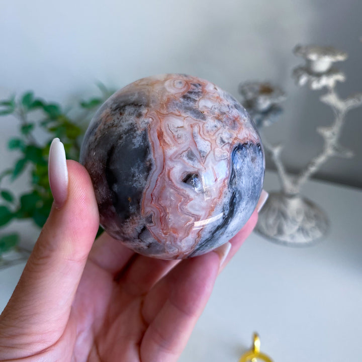 Mexican Crazy Lace Agate Sphere 