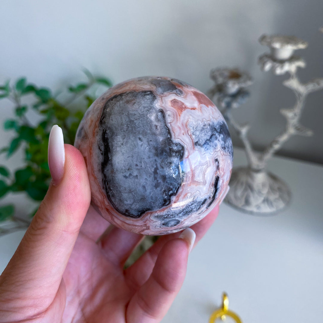 Mexican Crazy Lace Agate Sphere 