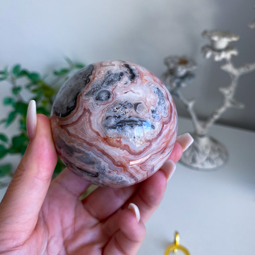 Mexican Crazy Lace Agate Sphere 