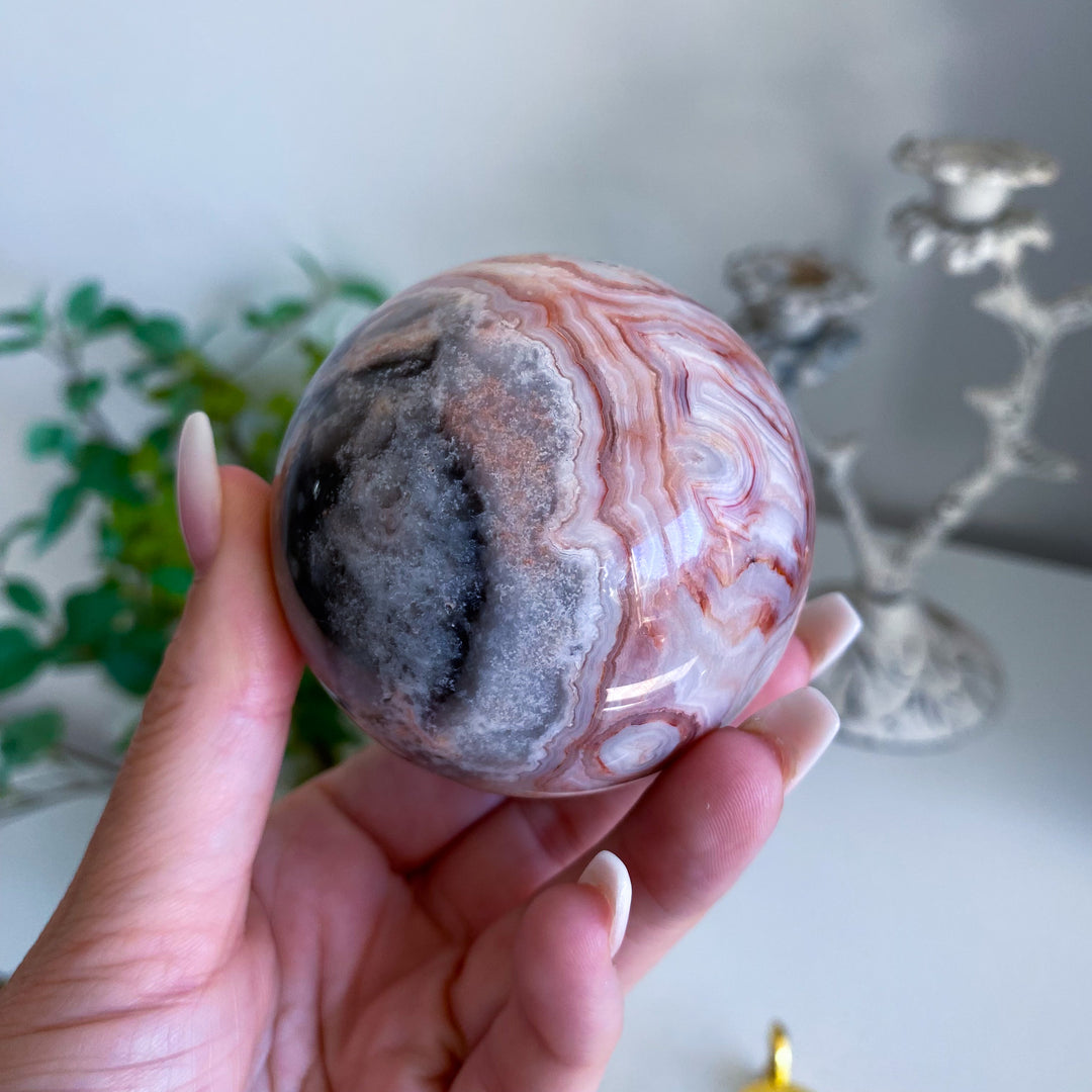 Mexican Crazy Lace Agate Sphere 