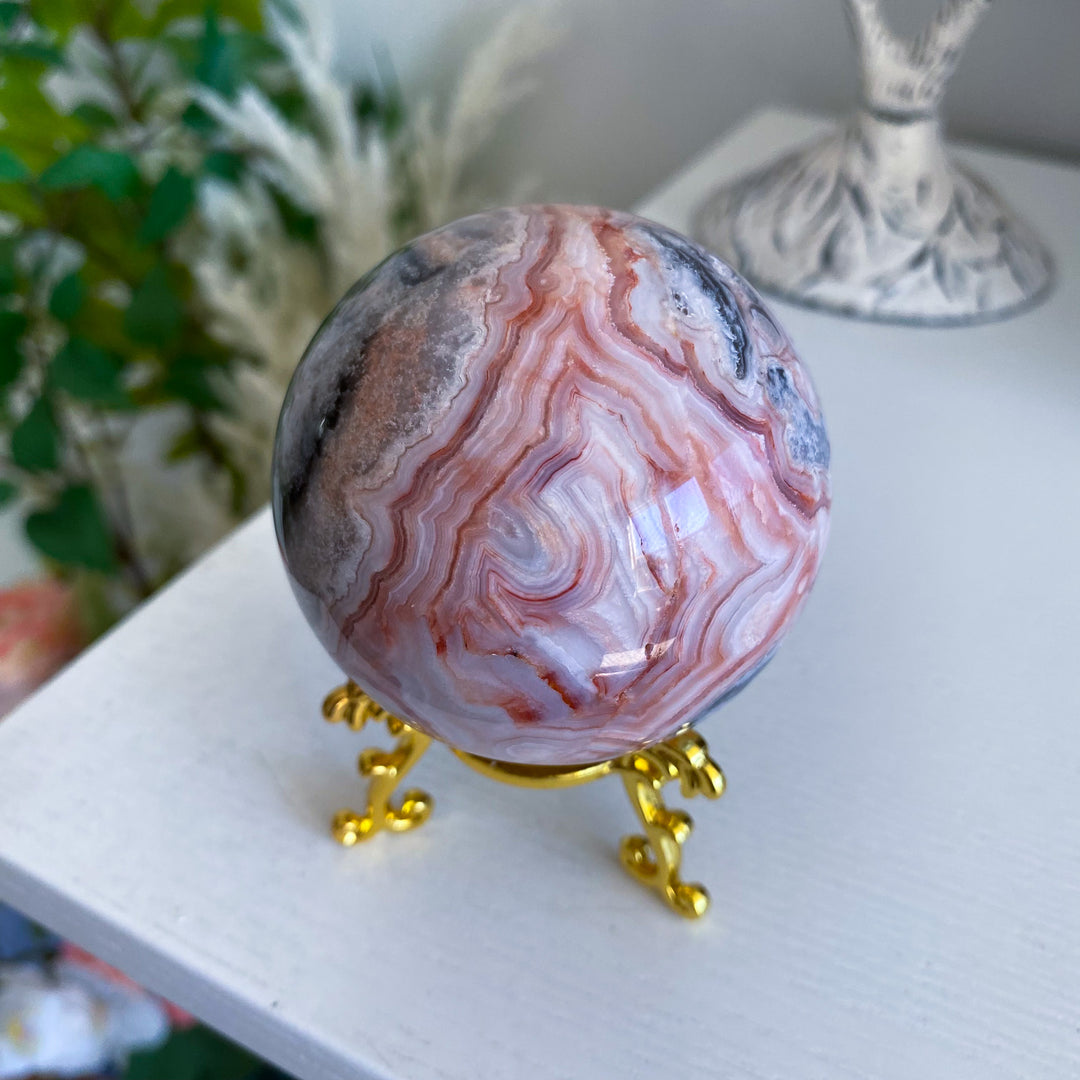 Mexican Crazy Lace Agate Sphere 