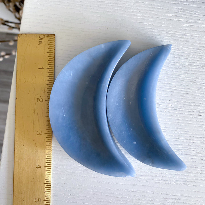 Angelite Moon Bowl Carving