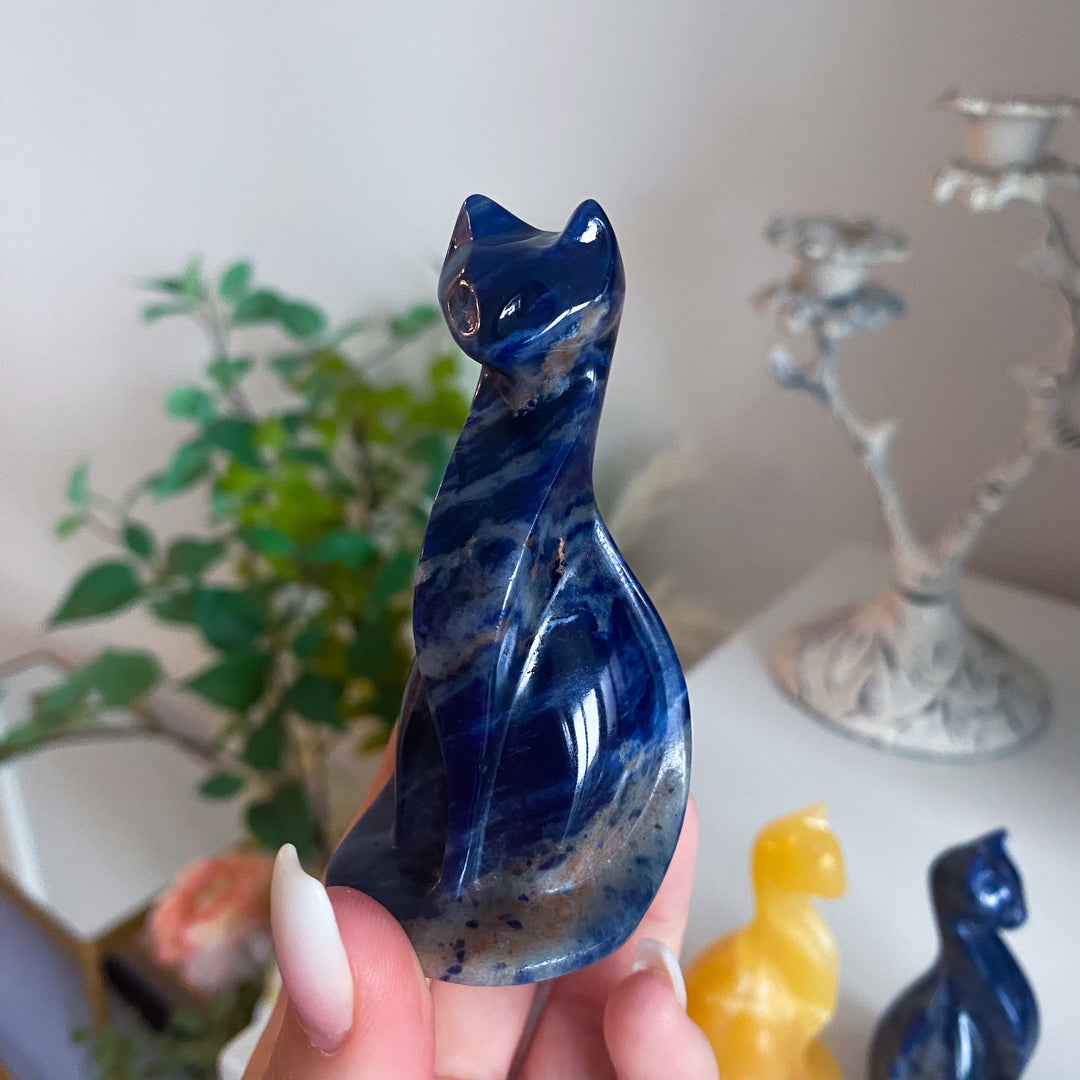 Elegant Cat Carving
