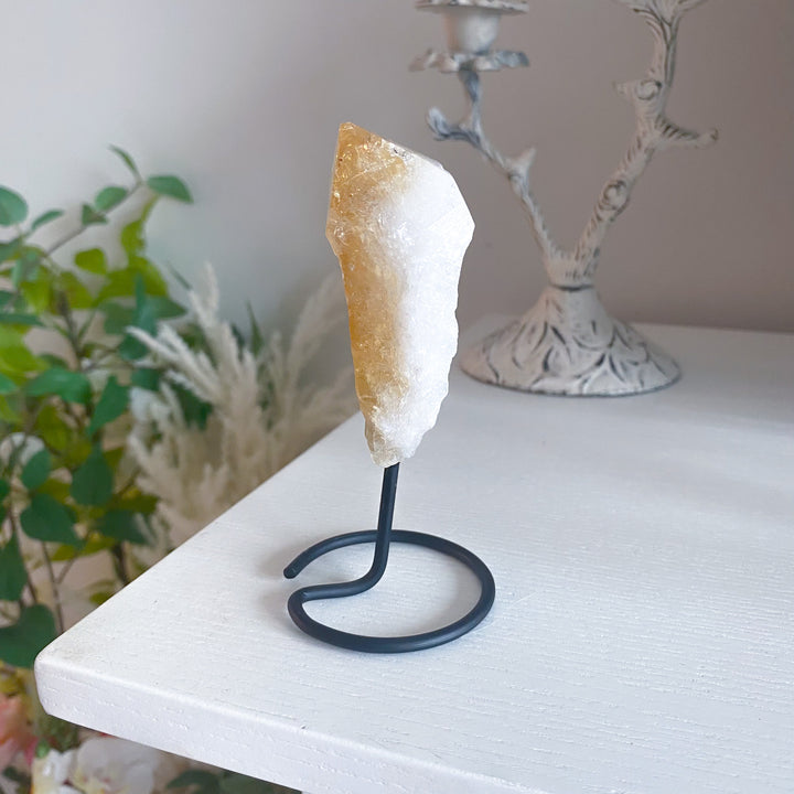 Raw Citrine on Stand