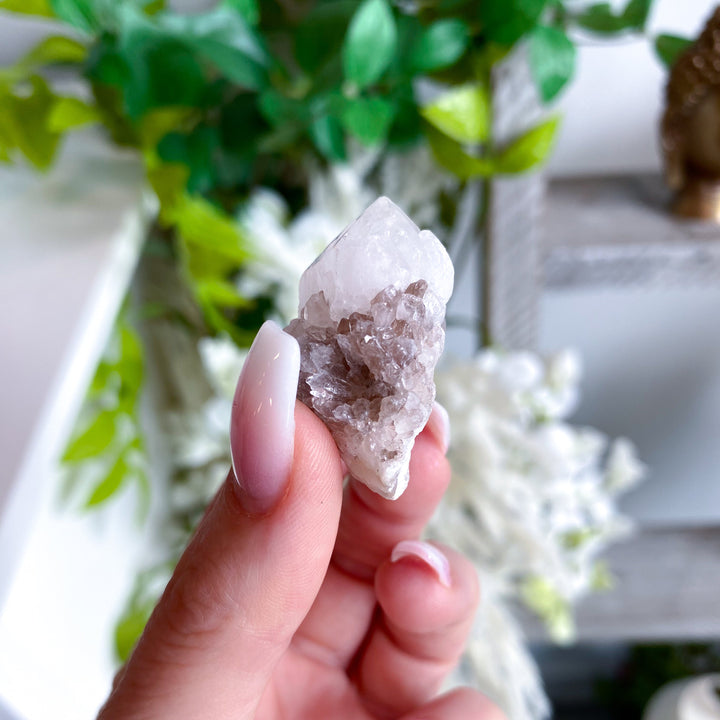 RARE White, Smokey Spirit Quartz Cluster #3 - Get Exact item