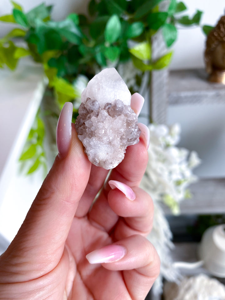 RARE White, Smokey Spirit Quartz Cluster #3 - Get Exact item
