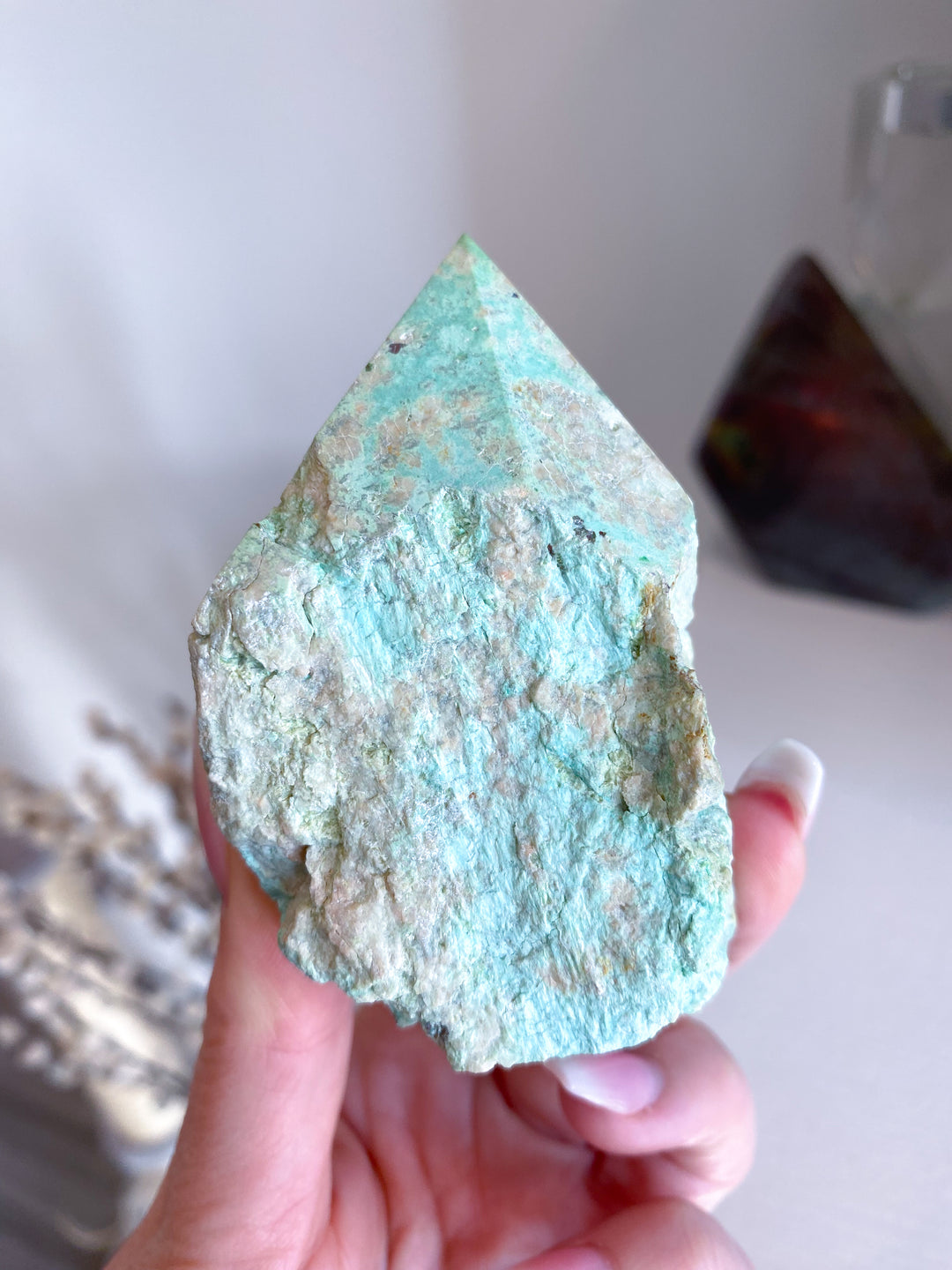 Turquoise Top Polish Point #4 - Aligns all the Chakras