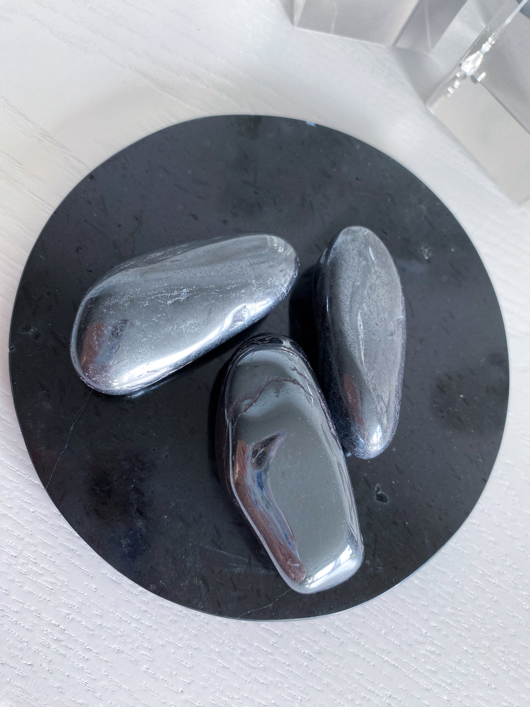 Long Hematite Pebble Stone