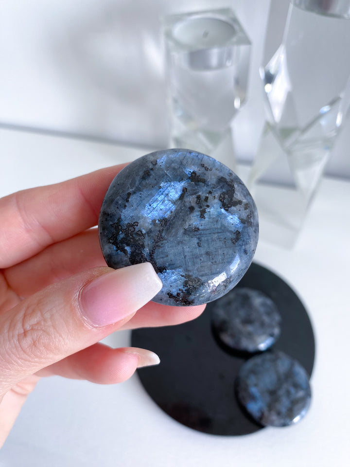 Flashy Larvikite Coin