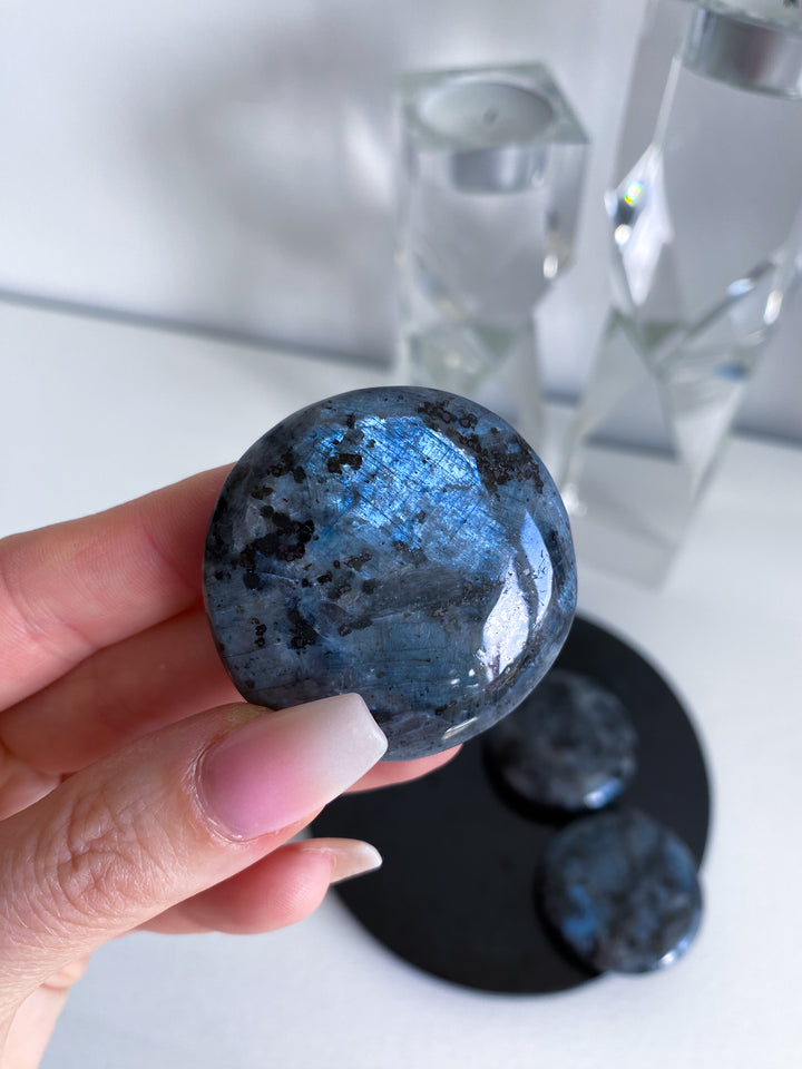 Flashy Larvikite Coin