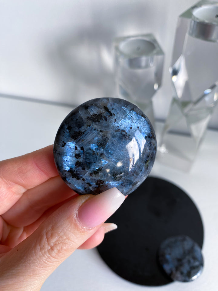 Flashy Larvikite Coin