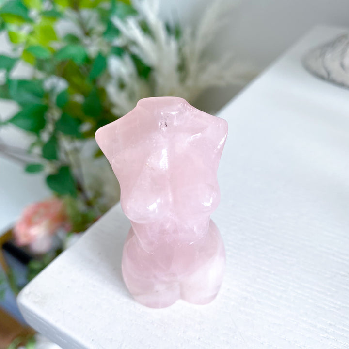 Inclusion Rose Quartz Goddess Body