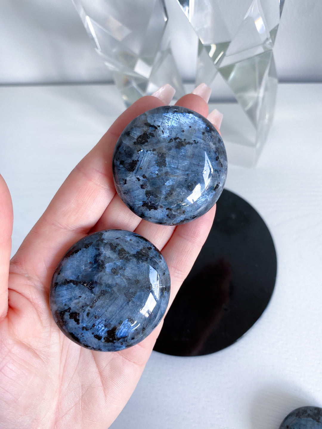 Flashy Larvikite Coin