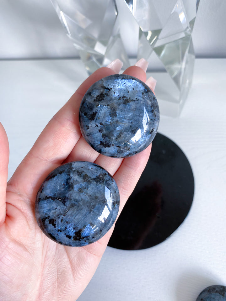 Flashy Larvikite Coin