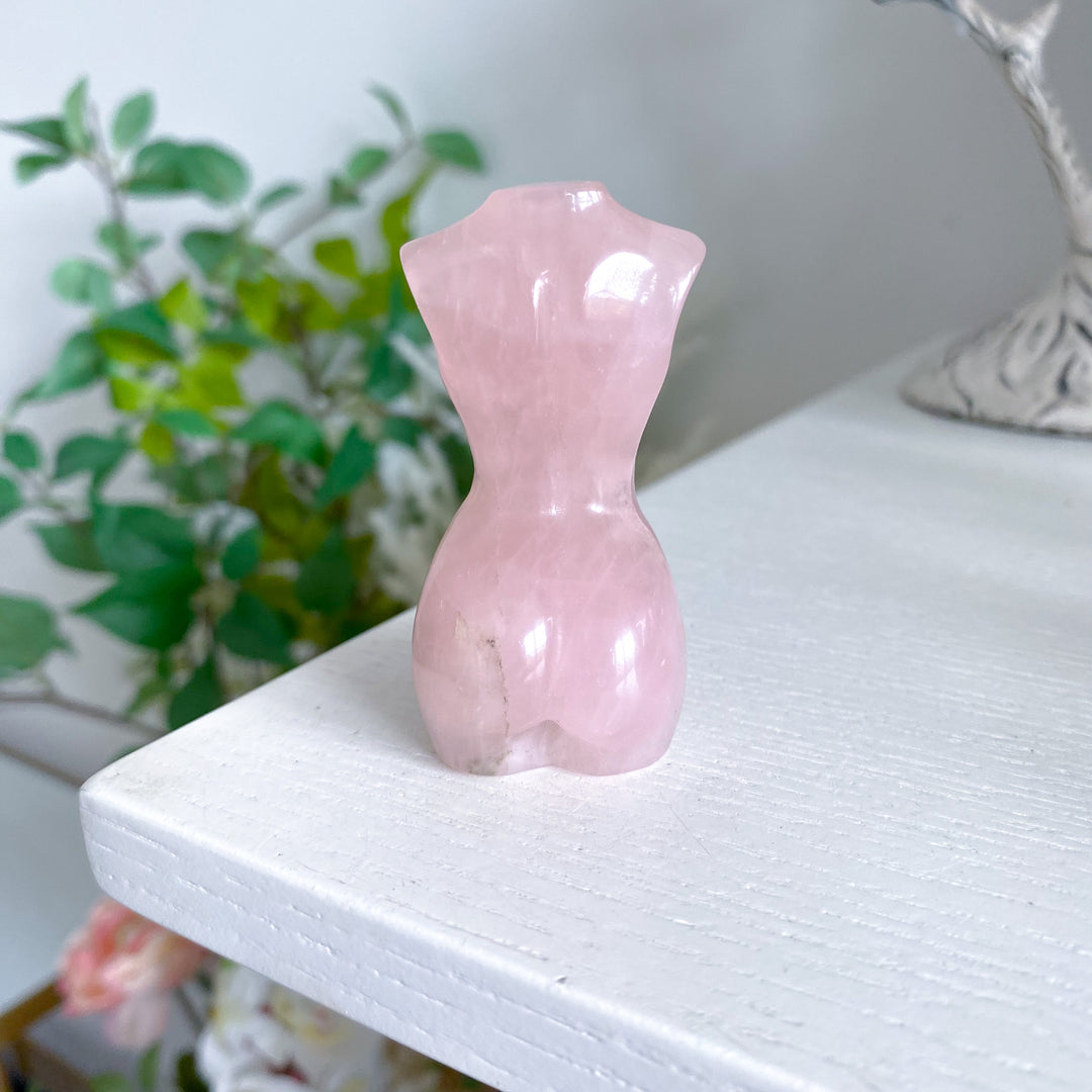 Inclusion Rose Quartz Goddess Body