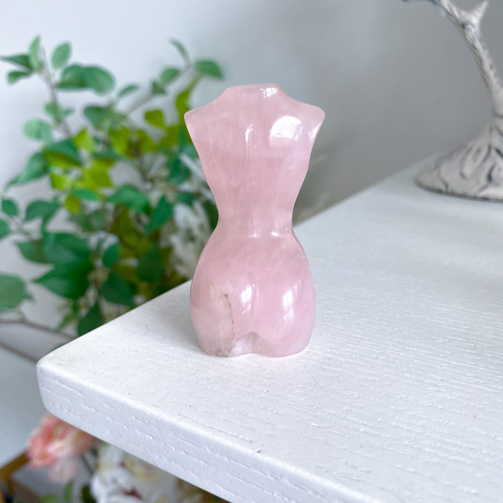 Inclusion Rose Quartz Goddess Body