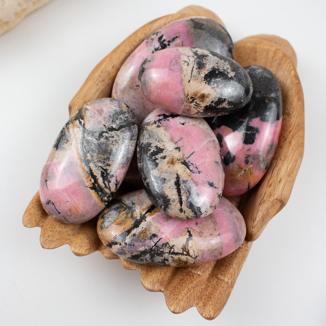 Pakistan Rhodonite Palm Stone - Choose Your Piece