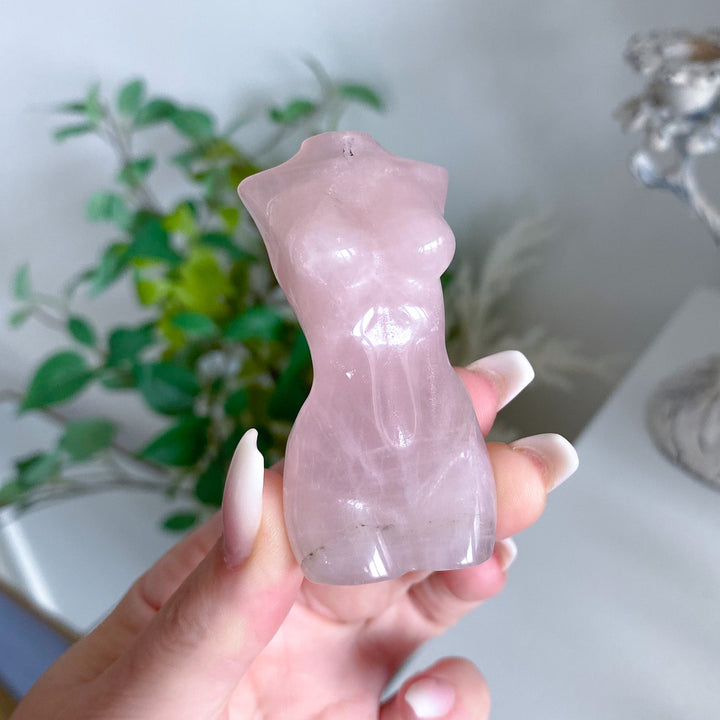 Inclusion Rose Quartz Goddess Body