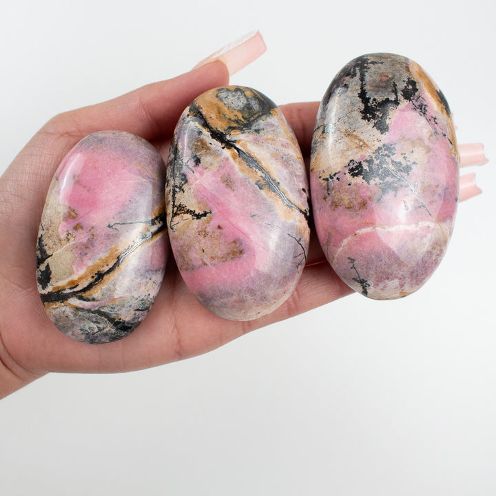 Pakistan Rhodonite Palm Stone - Choose Your Piece