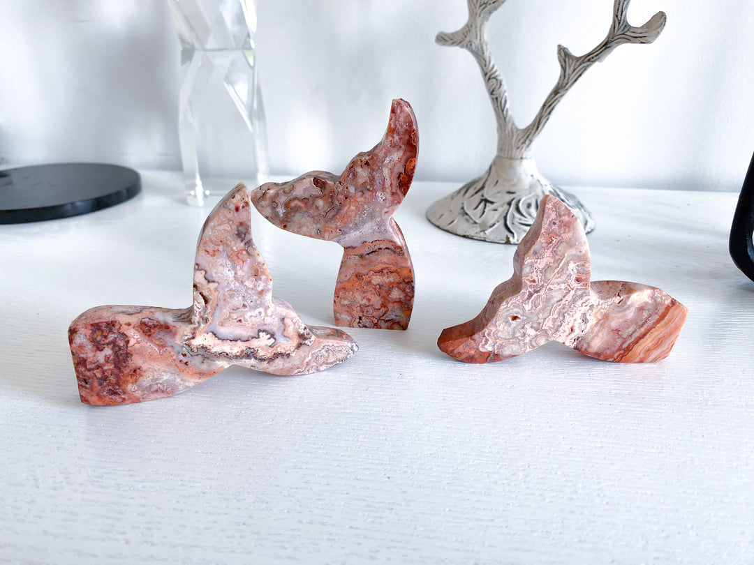 Pink Crazy Lace Agate Mermaid Tale