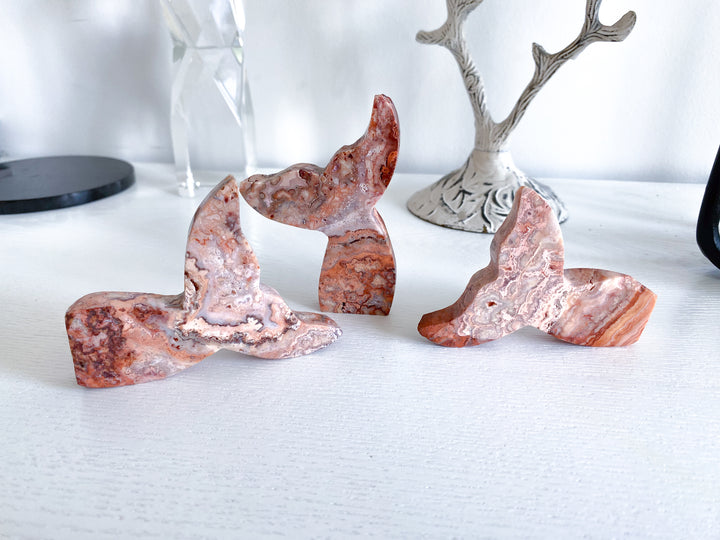 Pink Crazy Lace Agate Mermaid Tale