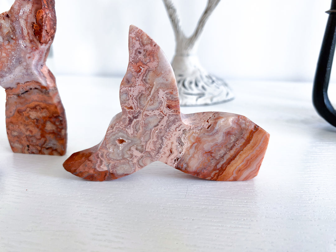 Pink Crazy Lace Agate Mermaid Tale